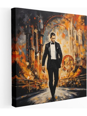 Painted Anarchy Empresyonist James Bond Kanvas Tablo, 30X30 cm
