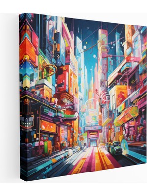 Painted Anarchy Graffiti Arcade Şehir Kanvas Tablo, 30X30 cm