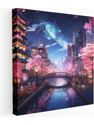 Painted Anarchy Tokyo Neon Çiçeği Kanvas Tablo, 30X30 cm