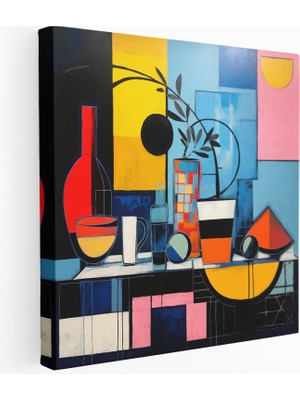 Painted Anarchy Modern Soyut Natürmort Kanvas Tablo, 50X50 cm