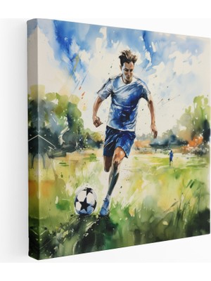 Painted Anarchy Futbolcu Suluboya Kanvas Tablo, 30X30 cm