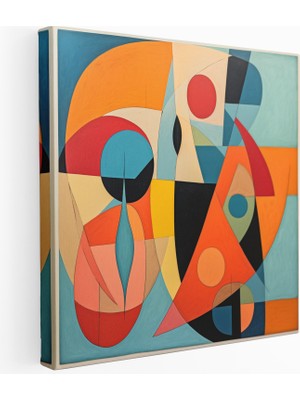 Painted Anarchy Retro Geometrik Kanvas Tablo, 30X30 cm