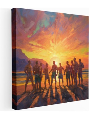 Painted Anarchy Gün Batımı Gücü Izlenim Kanvası, 30X30 cm