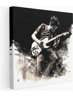 Painted Anarchy Rock And Roll Müzisyeni Kanvas Tablo, 30X30 cm