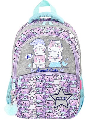 Muggle 3 Bölmeli Sweet Cats Okul Sırt Çantası MU-9063