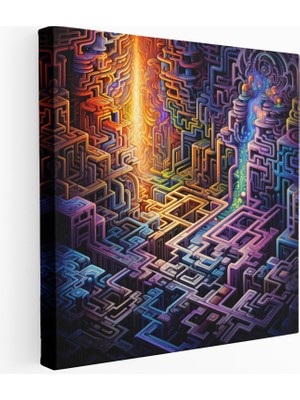 Painted Anarchy Fraktal Labirent Kanvas Tablo, 30X30 cm