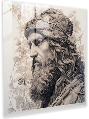 Painted Anarchy Rönesans Bilgini Cam Baskı