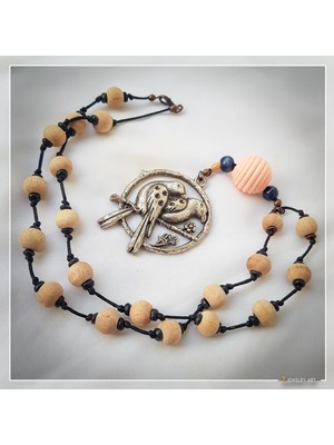 Z Jewelry Art Bulele - El Yapımı Etnik Otantik Bohem Kadın Erkek Kumru Kolye