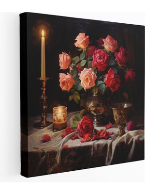 Painted Anarchy Natürmort Duvar Dekorasyonu: Romantik Yağlıboya Tablo