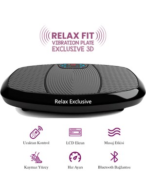 Relax Fit Exclusive 3D Vibration Plate Titreşimli Spor Egzersiz Fitness Aleti Cihazı