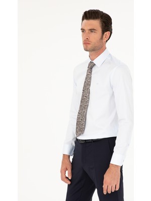 Cacharel Erkek Açık Mavi Slim Fit Pamuk Klasik Gömlek 50285570-VR003