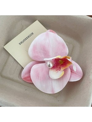 Efna Store Orkide Çiçeği Aloha Model Pastel Trend Renkler Pens Toka(1 Adet)