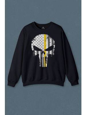 So Cool Lacivert Sweatshirt The Crazy Punisher Cezalandırıcı Frank Castle Baskılı Unisex Sweat