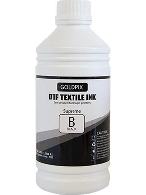 Goldpix Tortusuz Siyah Dtf Mürekkebi - Black 1 Litre