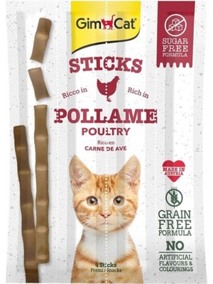 GimCat Sticks Tavuklu Ciğerli Kedi Ödül Çubukları 4 Parça- 20 Gr