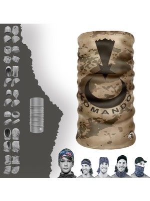 Komando Operasyon Maske Boyunluk Baf Bandana