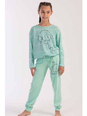 Vienetta Pamuklu Kız Çocuk Uzun Kol Büzgülü Pijama Takım
, 303122