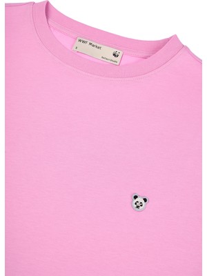 WWF Market Panda Crop T-Shirt Pembe