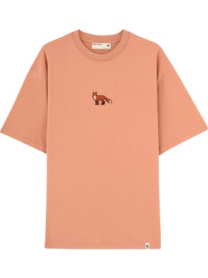 WWF Market Red Fox Oversize T-Shirt Kahverengi