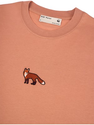 WWF Market Red Fox Oversize T-Shirt Kahverengi