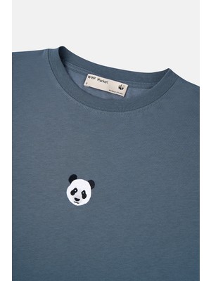 WWF Market Panda Regular T-Shirt Gri Melanj