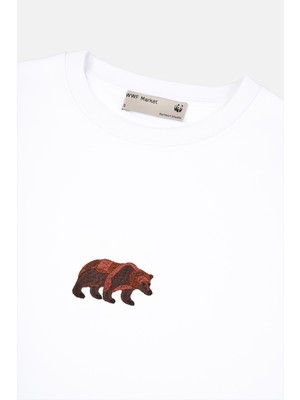 WWF Market Bozayı Premium T-Shirt - Beyaz