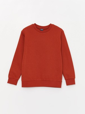 LC Waikiki Bisiklet Yaka Basic Uzun Kollu Erkek Çocuk Sweatshirt