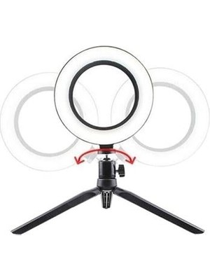 Etexy Buffer 10INÇ 26CM Youtube Instagram Tiktok Selfie  Stüdyo Video Fotoğraf Ring Light  Tripod LED Hal