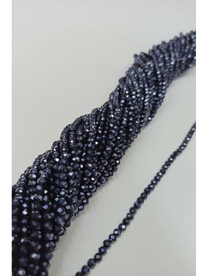 Lacivert Renk Kristal Boncuk 4 mm