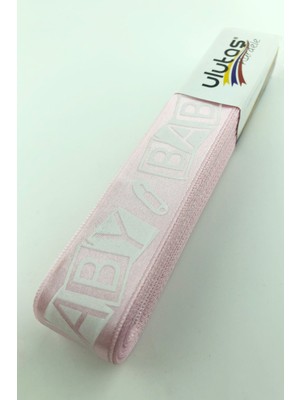 Bebe Pembe Bebek Figür Baskılı Saten Kurdele 2,50 cm