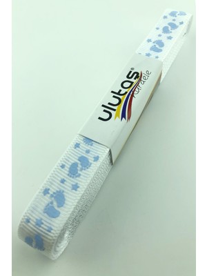 Bebek Ayağı Figür Baskılı Grogren Kurdele