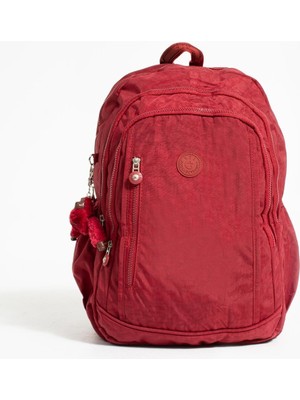 Duomino Fcstore Krinkıl Kumaş Suya Dayanıklı Büyük Boy Kırmızı Klinkır Sırt Çantası/laptop Seyahat Okul Çanta