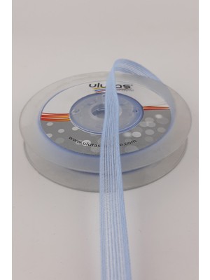 Bebe Mavi Keten Efektli Kurdele 1 cm 10 mt