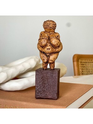 Arkeo Art Design Willendorf Venüsü Heykeli - Tarih Öncesi Dönem Kadın Figürü, Ev Dekorasyonu 15 cm