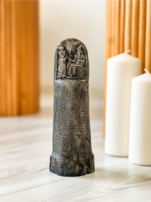 Arkeo Art Design Hammurabi Kanunları Tableti - Antik Mezopotamya Hukuk Anıtı, 26 Cm