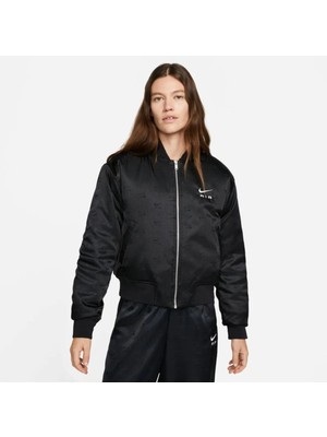 Nike  Air Bomber Jacket Kadın Siyah Renk Spor Ceket ve Yağmurluk