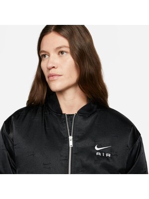 Nike  Air Bomber Jacket Kadın Siyah Renk Spor Ceket ve Yağmurluk