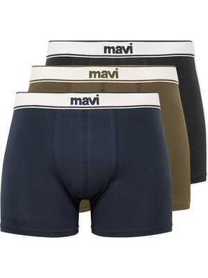 Mavi 3lü Lacivert Basic Boxer SETI0911416-33648