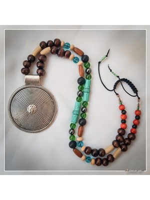 Z Jewelry Art Gonga - Etnik Otantik Bohem Kolye