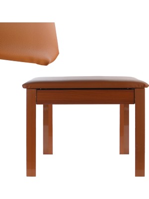 Midex TBX-144OR Üst Kalite Piyano Taburesi Gizli Bölmeli Turuncu Renk (32X54X48)