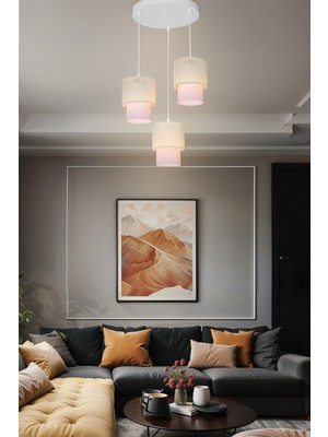 Ag Light Design Beyaz Sarkıt Avize Salon Yatak Odası Mutfak Modern Şık Lamba