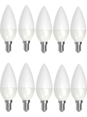 Cata 10 7W E14 İnce Duylu Günışığı Sarı LED Mum Avize Ampulü 3200 Kelvin Güç Tüketimi