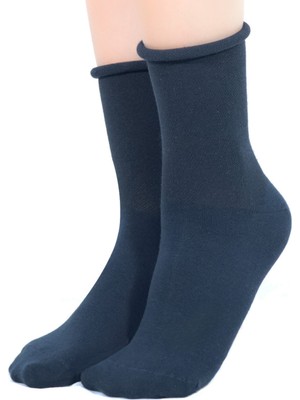 KRAL SOCKS Coton Dikişsiz Lastiksiz Roll-top Yazlık Sıkmayan 2 'li Paket Uzun Kadın Çorap Seti