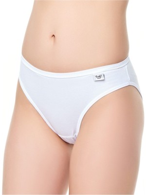 Uslular TKD715 / Elastan Düz Bikini (6 Adet) | Beyaz