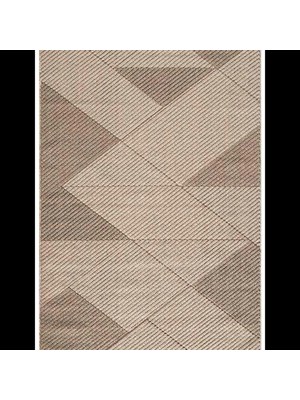 Bej Geometrik Desenli Bukle Halı - Yumuşak Iskandinav Halı Modelleri - Hoom Rugs Bukle 1413