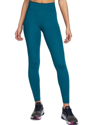 Nike One Luxe Leggings Tigh Fit Lazer Kesim Soft Yumuşak Toparlayıcı Tayt Petrol Mavisi