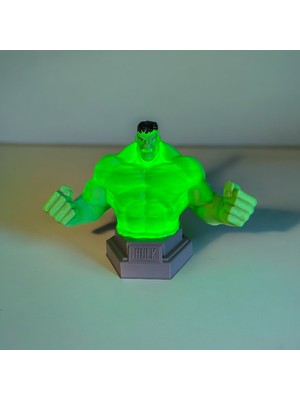 Meg Art 3D Hulk Gece Lambası Masaüstü Gece Lambası Çocuk ve Genç Odası Gece Lambası