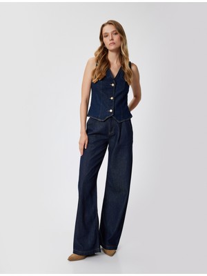 Koton Geniş Paça Kot Pantolon Yüksek Bel - Wide Leg Jeans