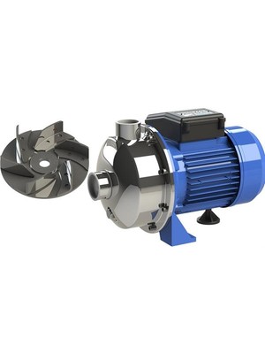 Sumak Pompa SMINOX/A-150T Paslanmaz Santrifüj Pompa Açık Fan Trifaze (380V) 1.5hp