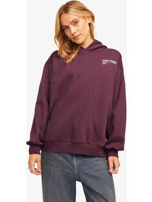 Jjxx Jxnelly Kadın Bordo Sweatshirt 12260618-SASSAFRAS